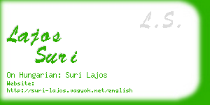 lajos suri business card